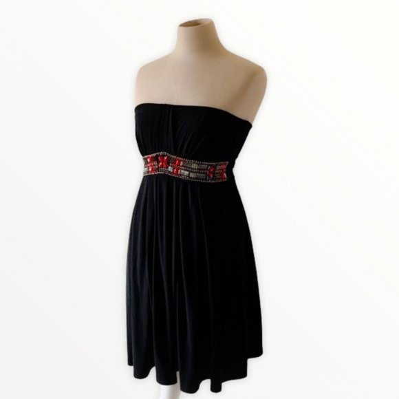 NWT WHBM Beaded Strapless Mini Dress - Picture 2 of 6